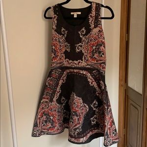 Francesca’s paisley patterned cocktail dress